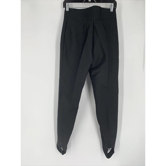 Vintage Profile Womens Ski Snow Pants Size 10 Reg Black Stirrup Zipper Pocket - Picture 4 of 8